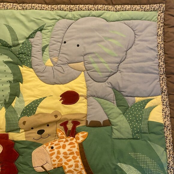 Bedtime Original Nursery Crib Bedding Set with Jungle Animals Theme 2 Piece - Picture 3 of 13